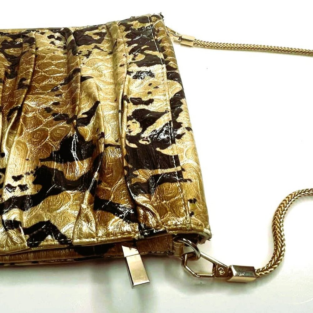 Vintage Gold Animal Print Wallet Clutch KGB Studio